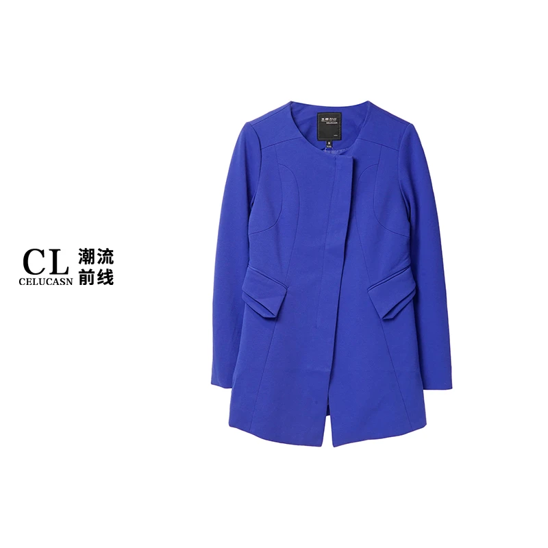 S4QOZ0404#秋冬款女士通勤修身中长款风衣外套时尚气质百搭上衣