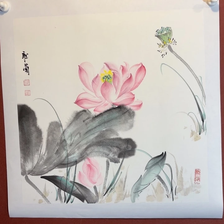 国画听兰老师花鸟