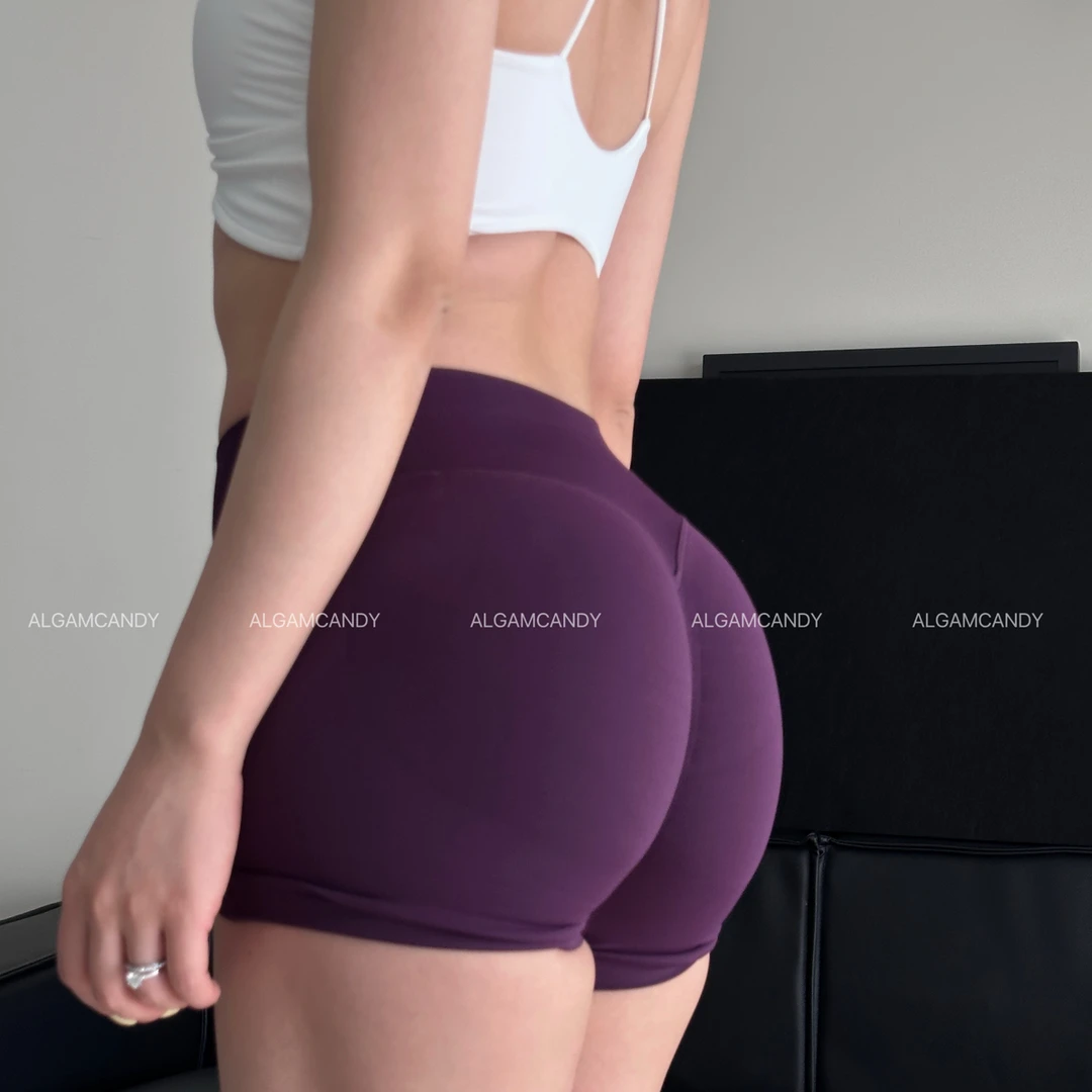 ALGAM CANDY 无缝低腰运动健身三分短裤女 高弹提臀显瘦低腰无痕