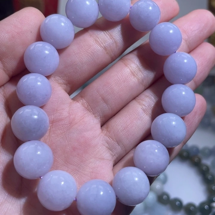 从***对翡翠未镶嵌手链天然翡翠a货