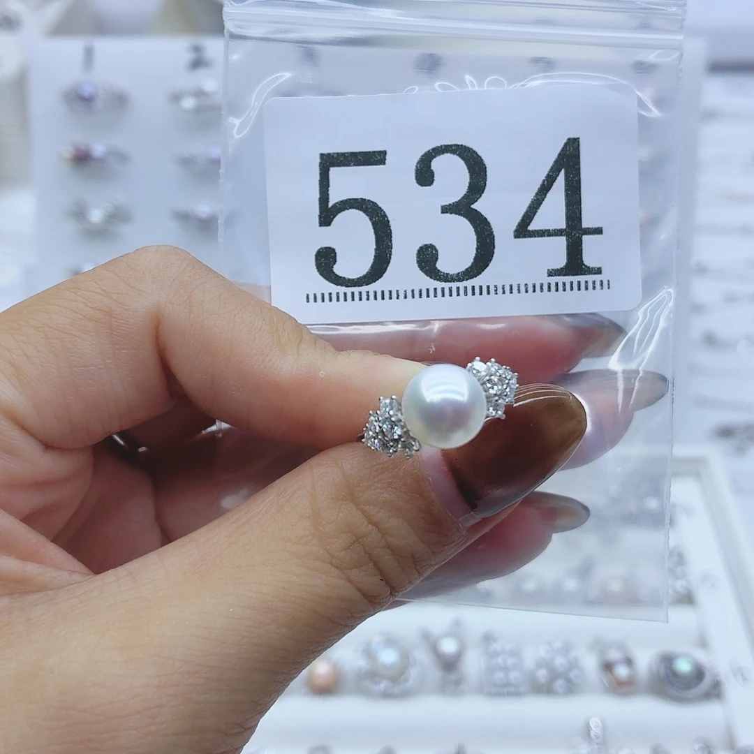 开***我珠宝奇石淡水珍珠银S925镶嵌534