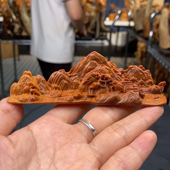 柏木（崖柏）手把件山水