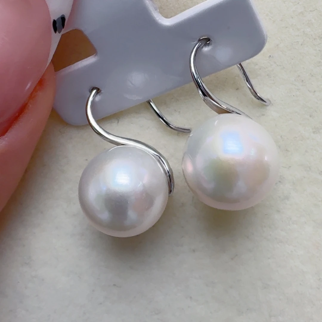 淡水珍珠耳饰银S925镶嵌@@xx776