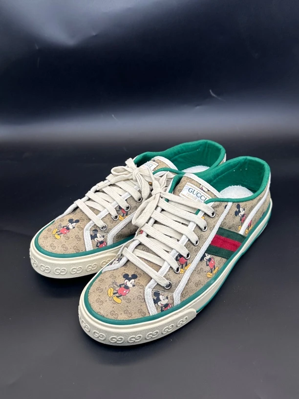 95新 GUCCI/古驰 米奇元素板鞋43欧 奢f