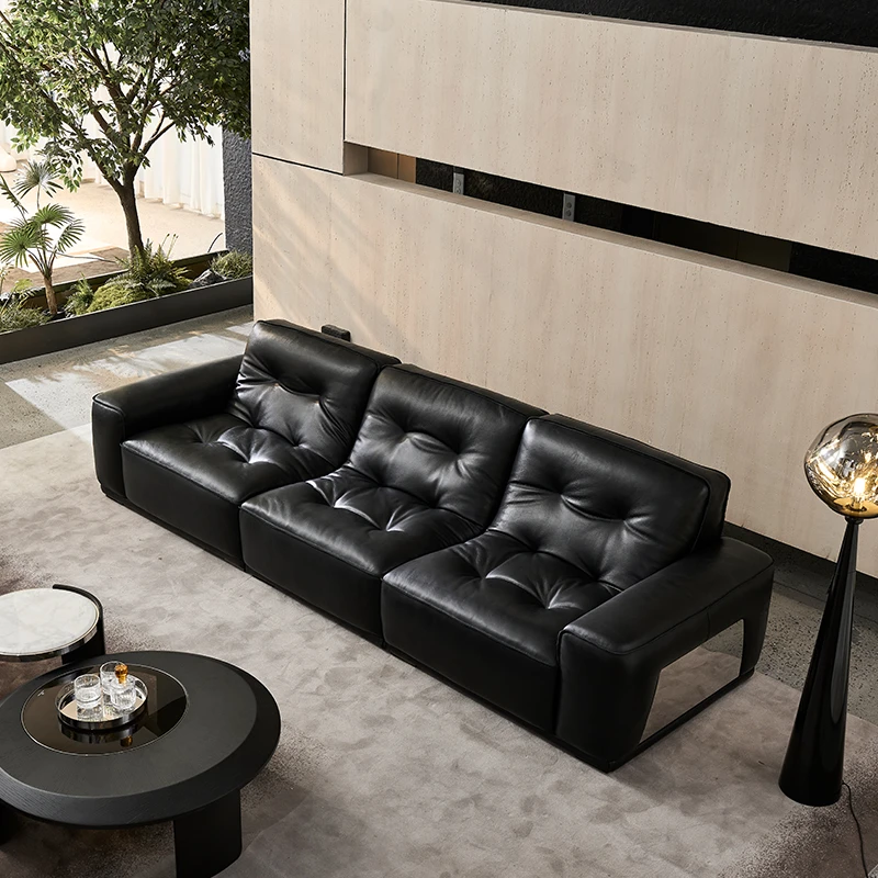 【春哥严选-黑金刚沙发】意式极简头层牛皮别墅家用沙发设计师款BY