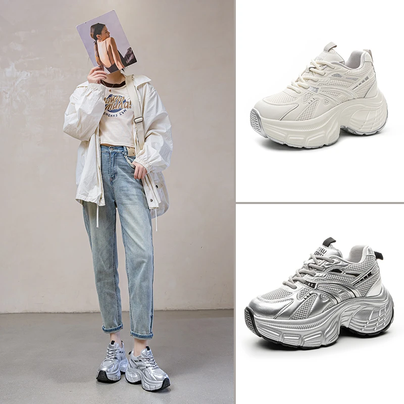 【增高8.5cm】踩屎超轻老爹鞋秋季时尚休闲鞋运动鞋透气小白鞋女鞋