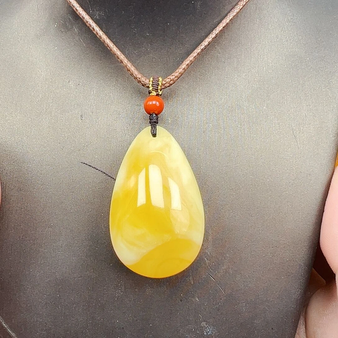 蜜蜡颈饰未镶嵌水滴9克