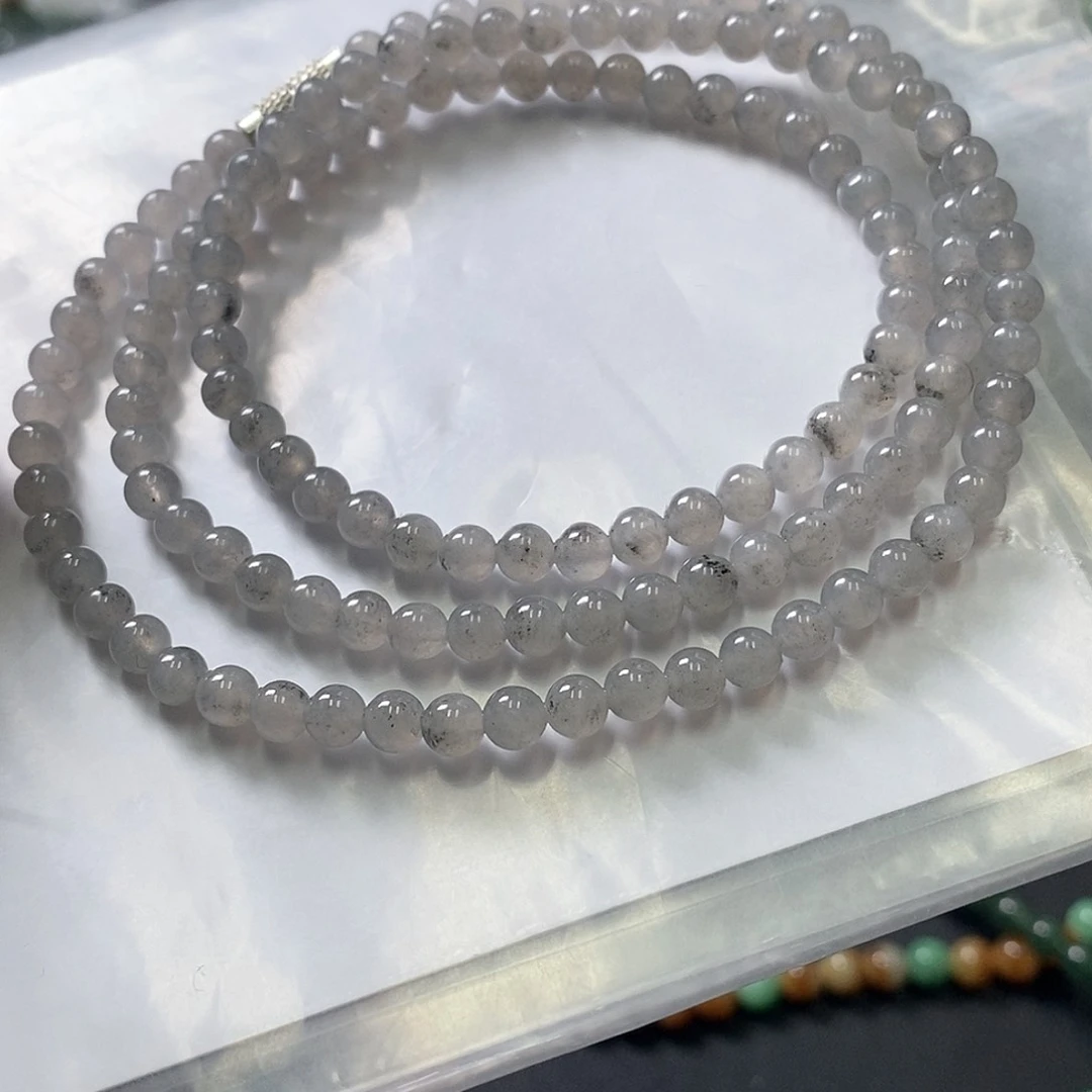 定制翡翠未镶嵌翡翠定制项链4.5