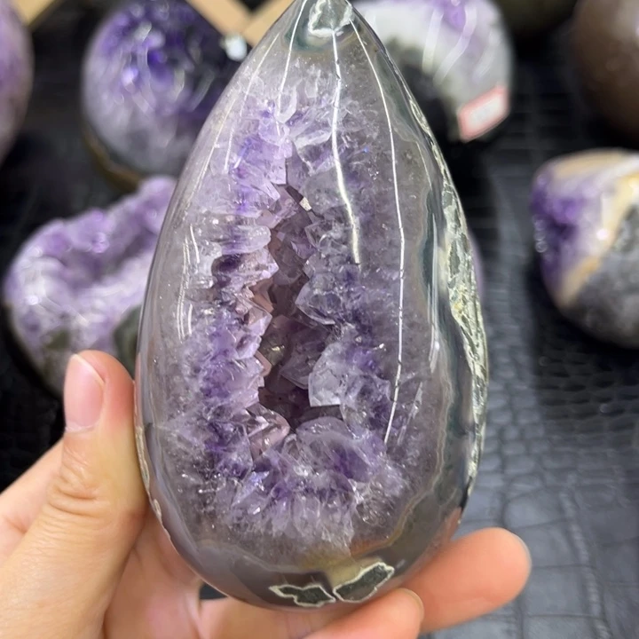 未镶嵌发饰水晶紫晶蛋