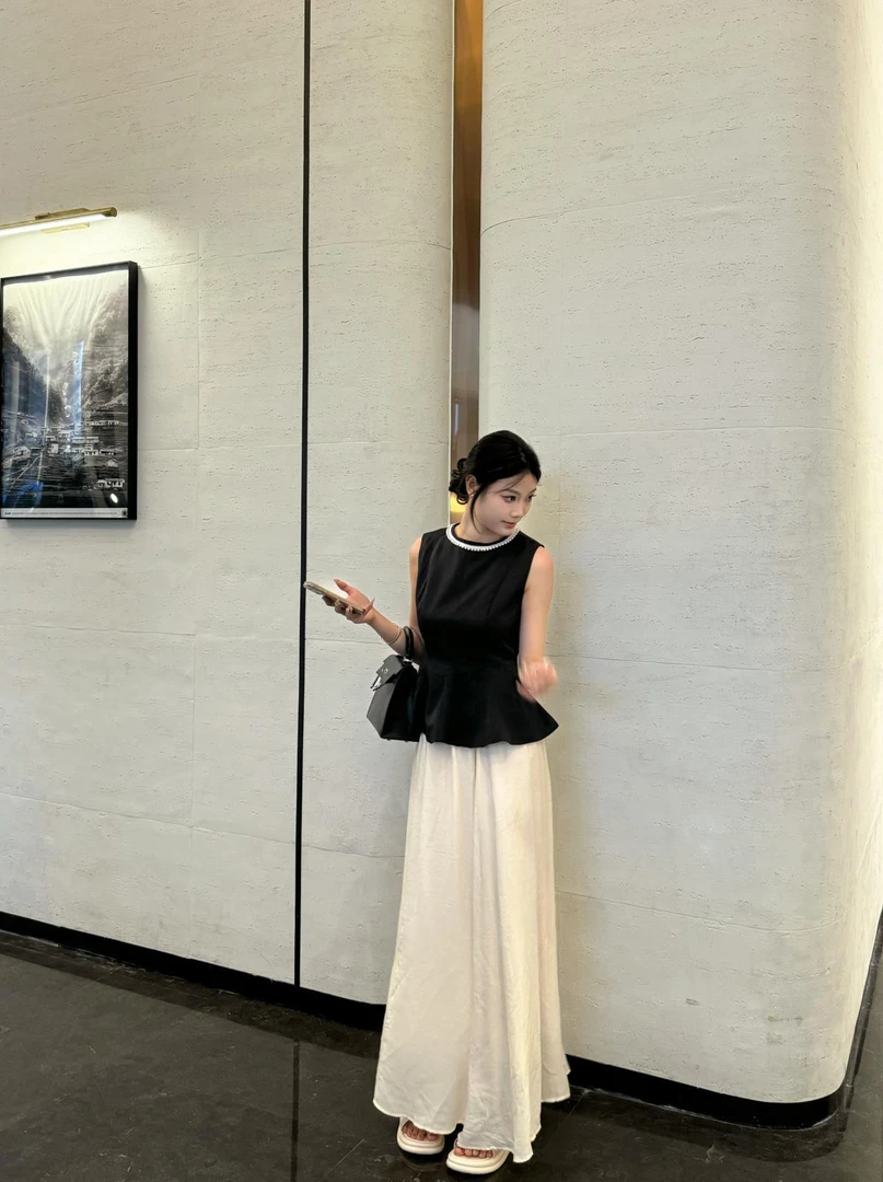 【婷屿 · studio专属】2025夏款韩版小众设计师套装1