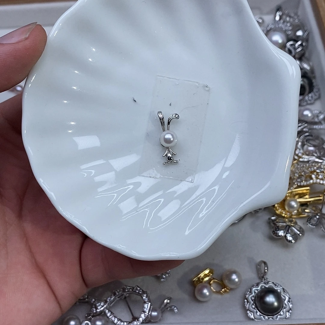 海水珍珠吊坠(不含链)银S925镶嵌