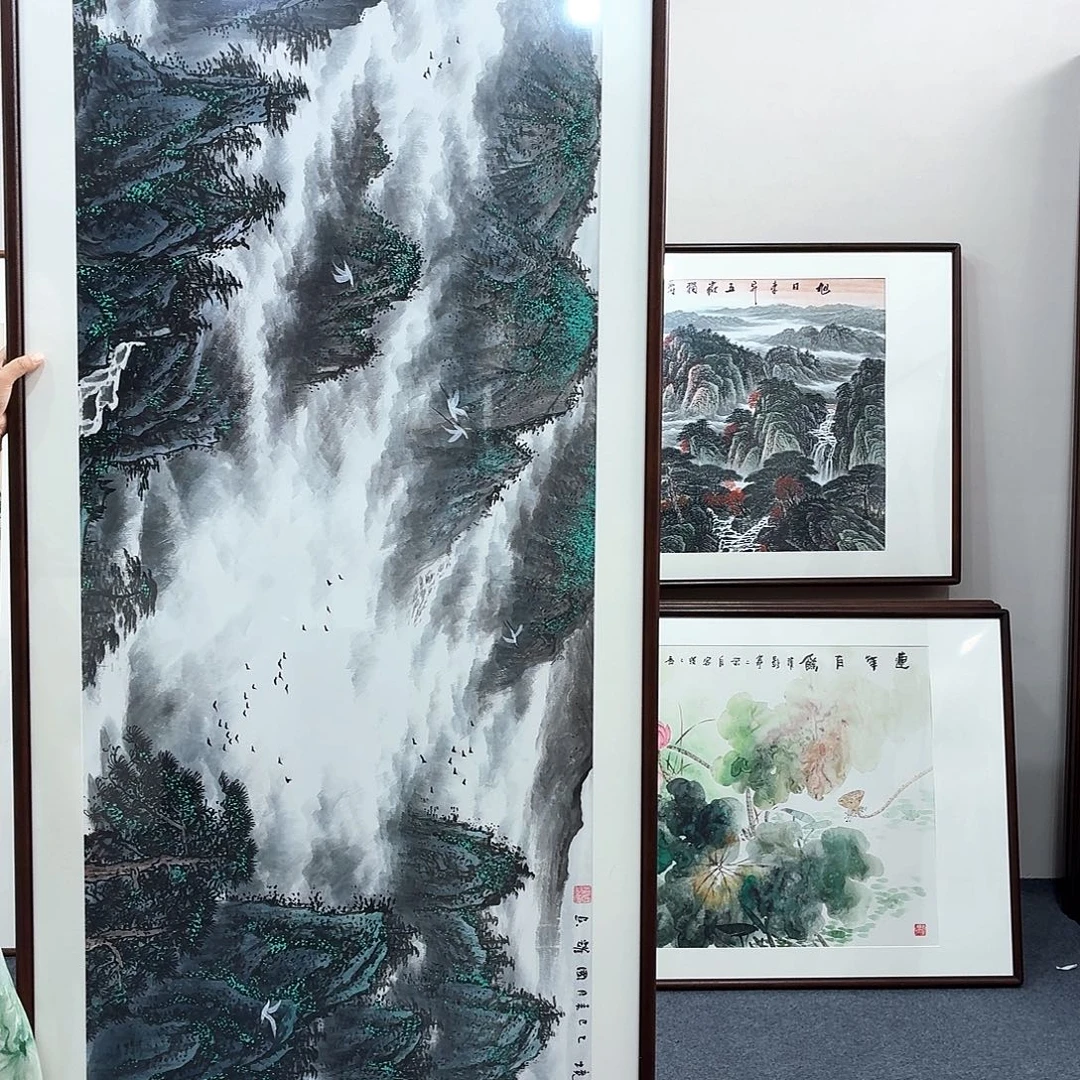 国画手绘作品218×80尺寸