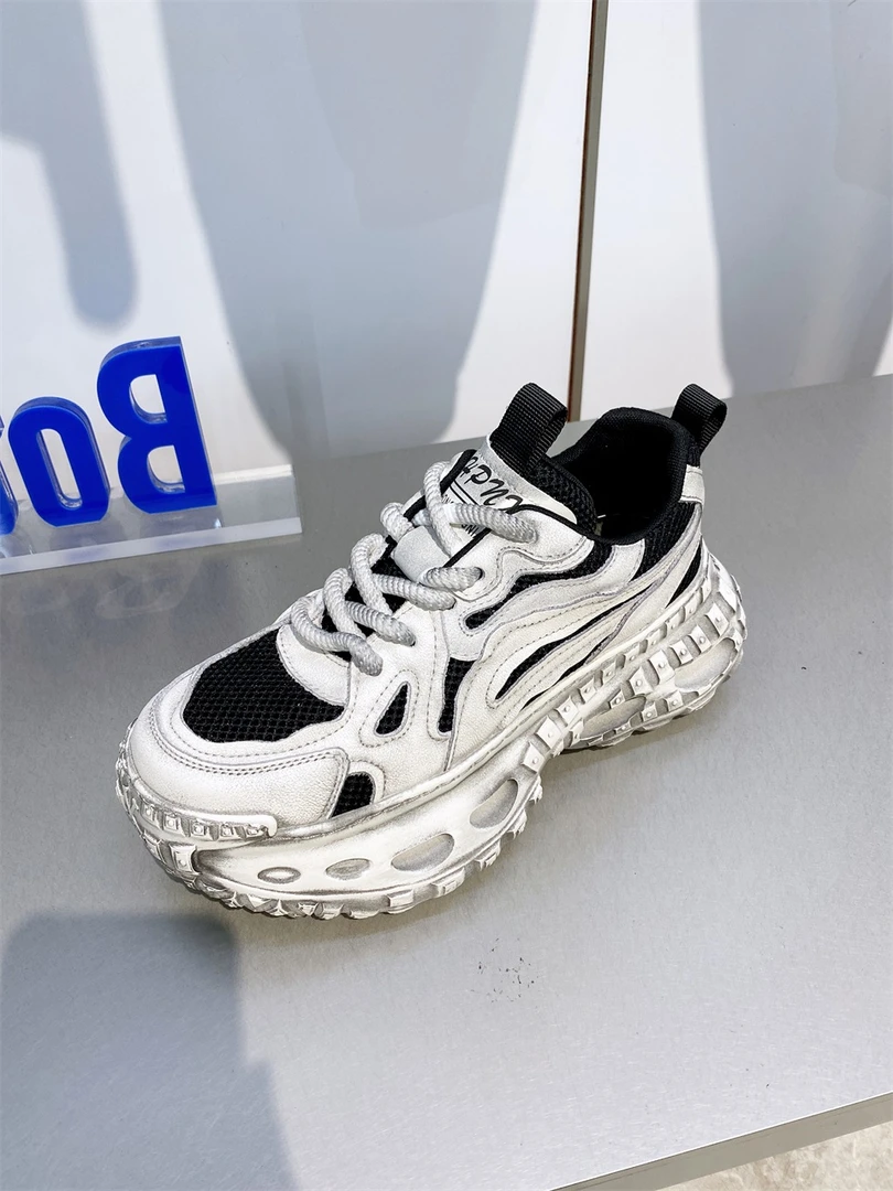 【陈先生】休闲鞋老爹鞋厚底春季运动鞋百搭男鞋透气潮流网面ins