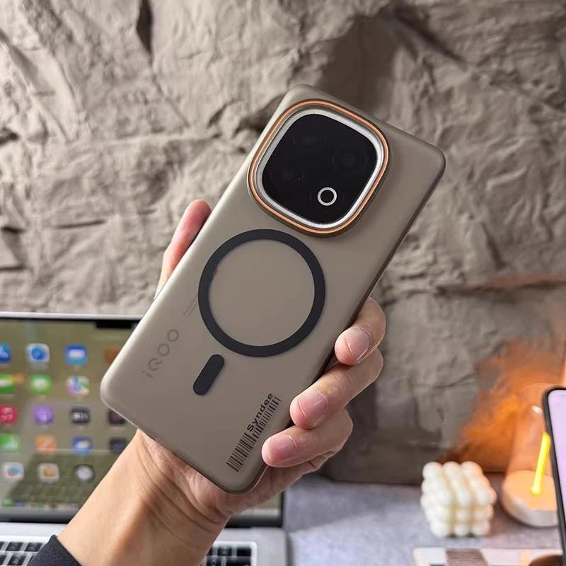 适用于VIVOIQOO13创意柔纱12Pro磁吸条码透明磨砂NEO10网红手机壳