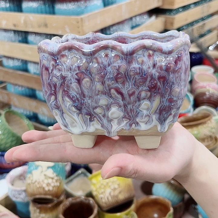 有孔.凑单10元陶瓷花盆发货！