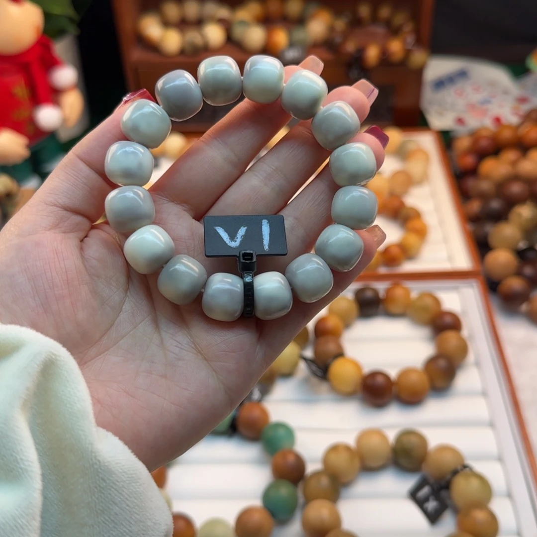 菩提根/象牙果手串卡14桶珠紫色系微瑕1