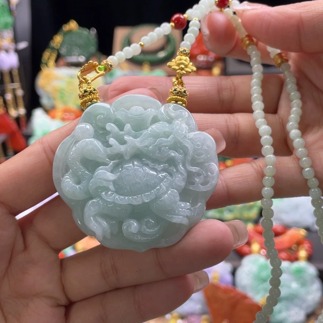 翡翠颈饰未镶嵌代编织