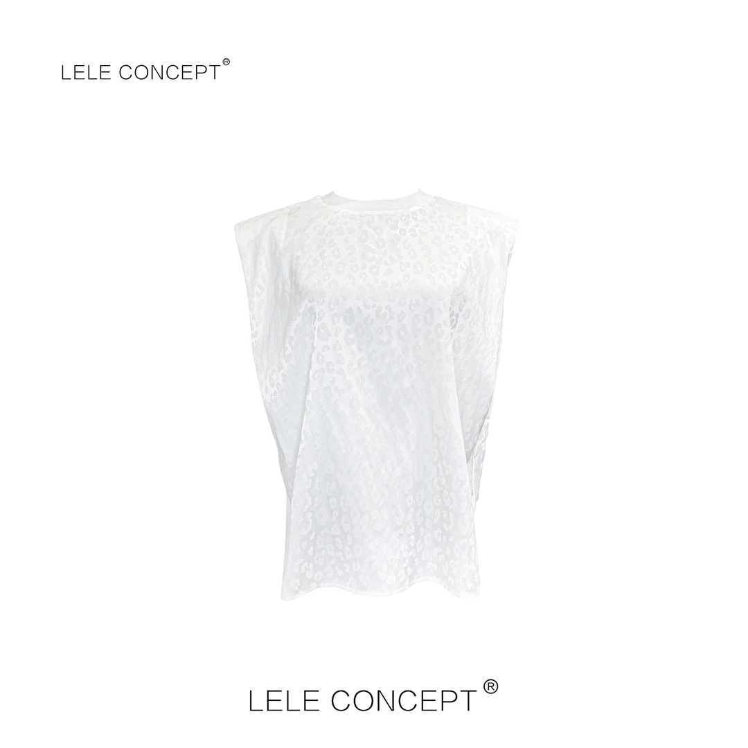 LELE CONCEPT丨时尚休闲设计款暗纹无袖S0961