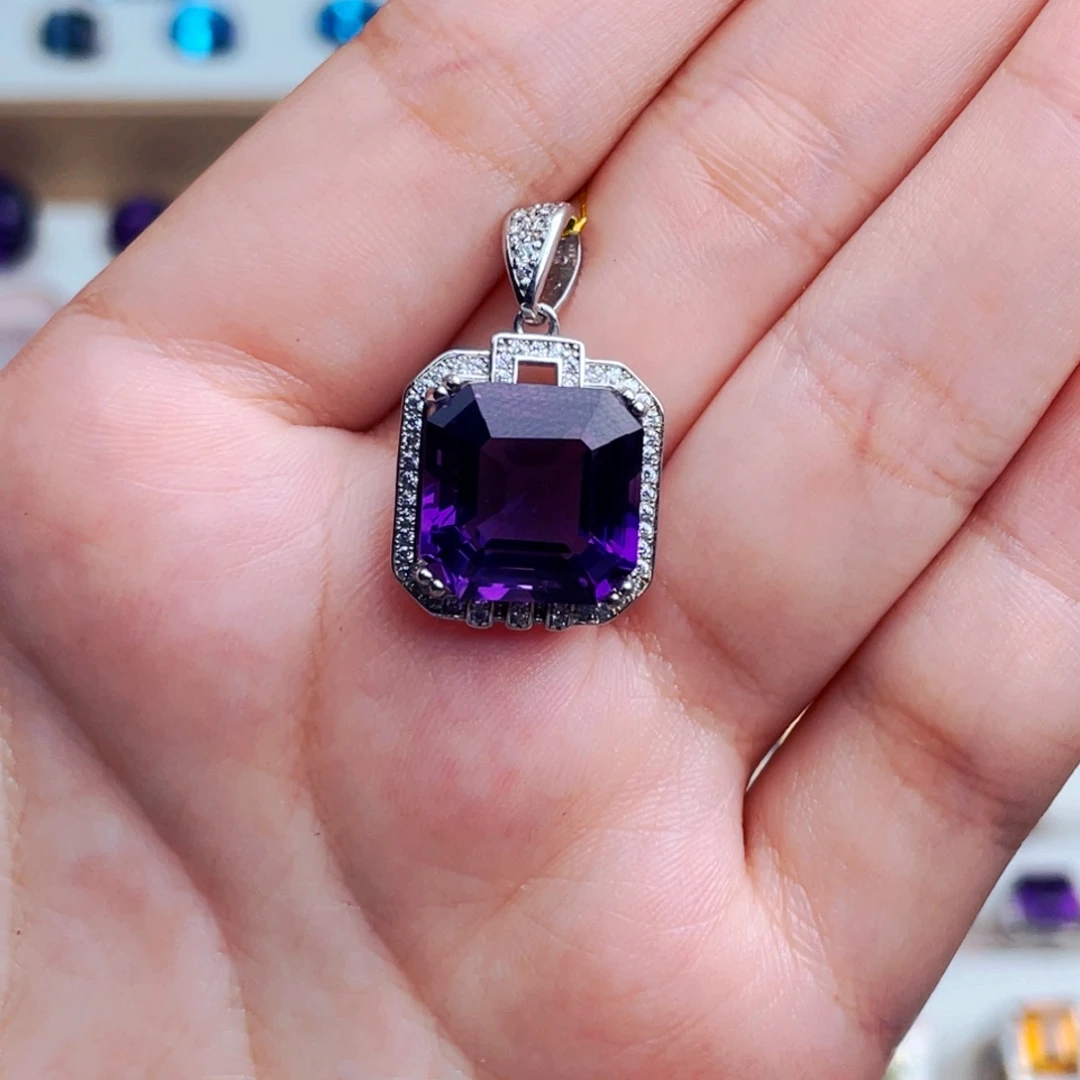 银S925镶嵌珠宝半成品水晶天然保真