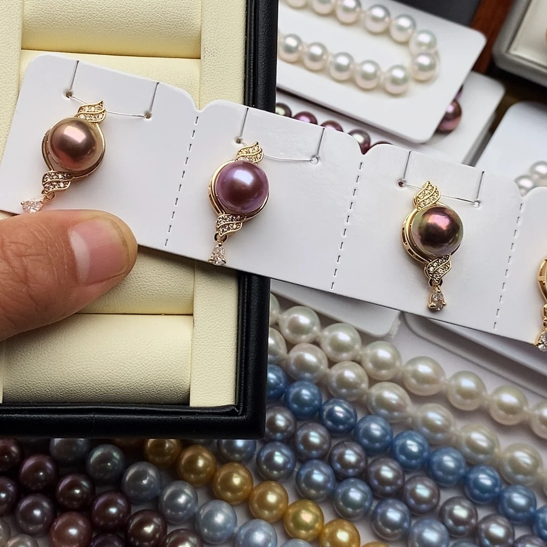 淡水珍珠银S925镶嵌颈饰