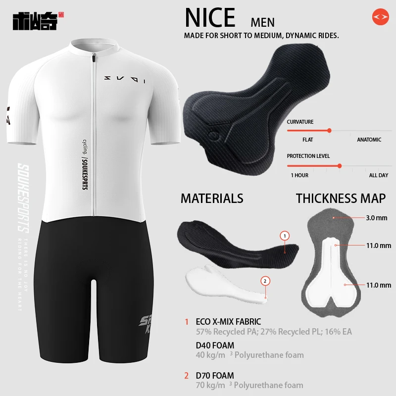 术崎SOUKESPORTS/竞技连体骑行服2025款男上衣透气骑行5608