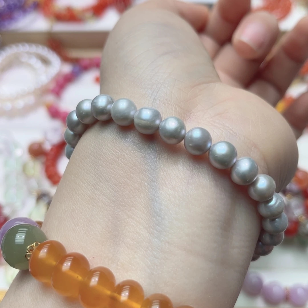 未镶嵌手串淡水珍珠珍珠奶奶会手串