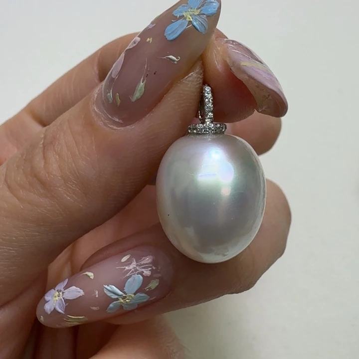 海水珍珠18K金镶嵌颈饰