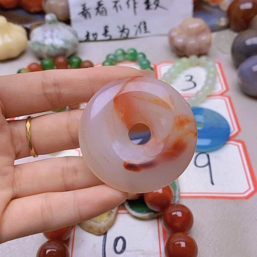【闪购商品】未镶嵌玛瑙/玉髓珠宝半成品桃*桃