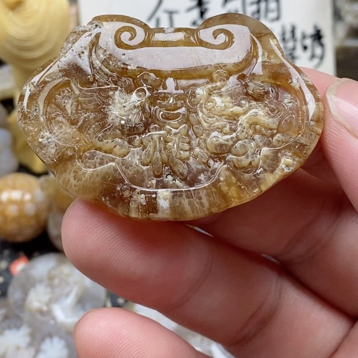 颈饰未镶嵌硅化珊瑚（珊瑚玉）有瑕