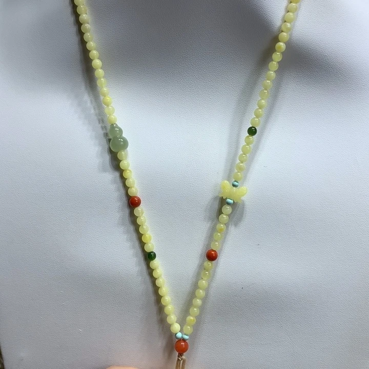 蜜蜡未镶嵌颈饰4mm