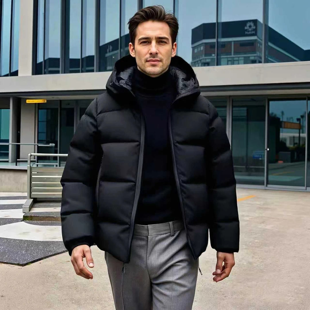 【东北一件过冬】冬季极寒男女同款防风防水连帽加厚羽绒服W24041