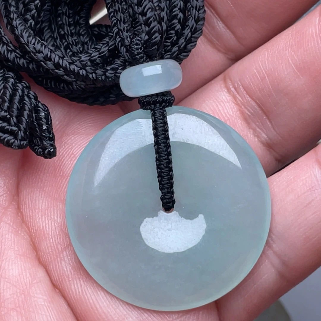 未镶嵌定制翡翠晴底冰平安扣