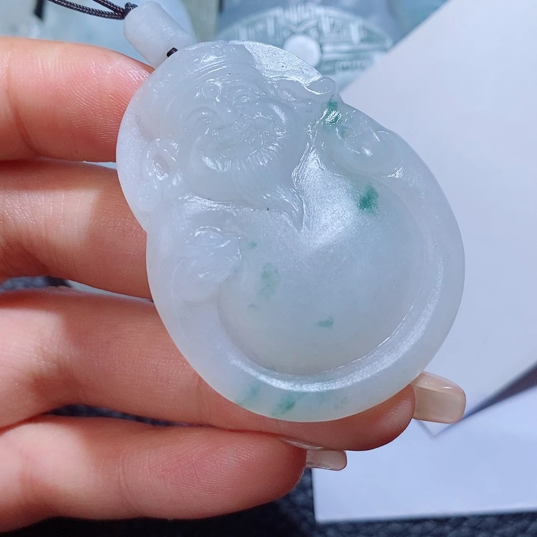 定制翡翠未镶嵌毛货付款后确认抛光