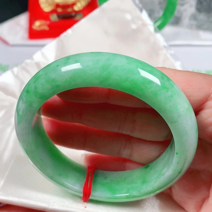 未镶嵌手镯翡翠  编号Sz1020 大轮胎（宽15.6）