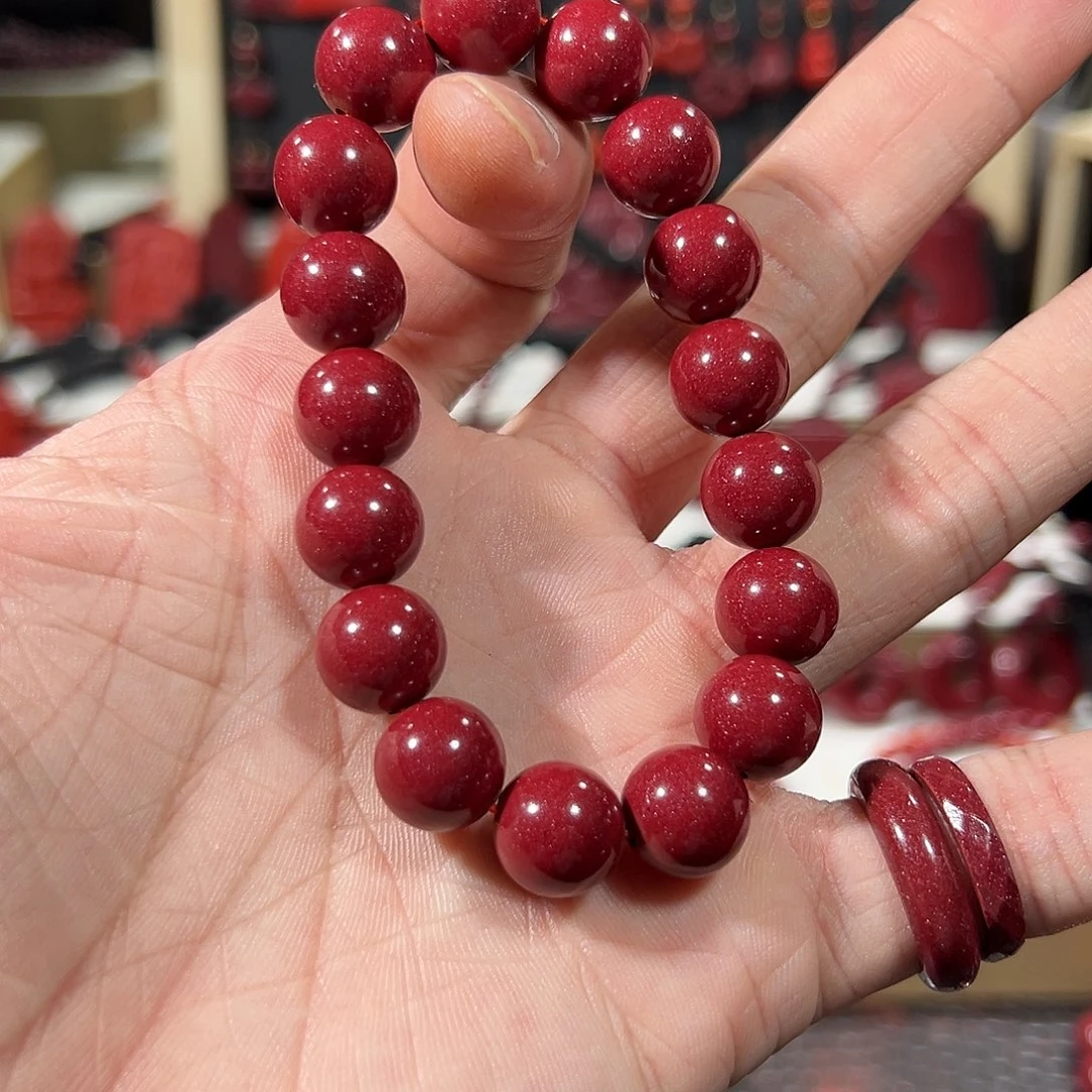 晓***李天然辰砂12mm紫金砂