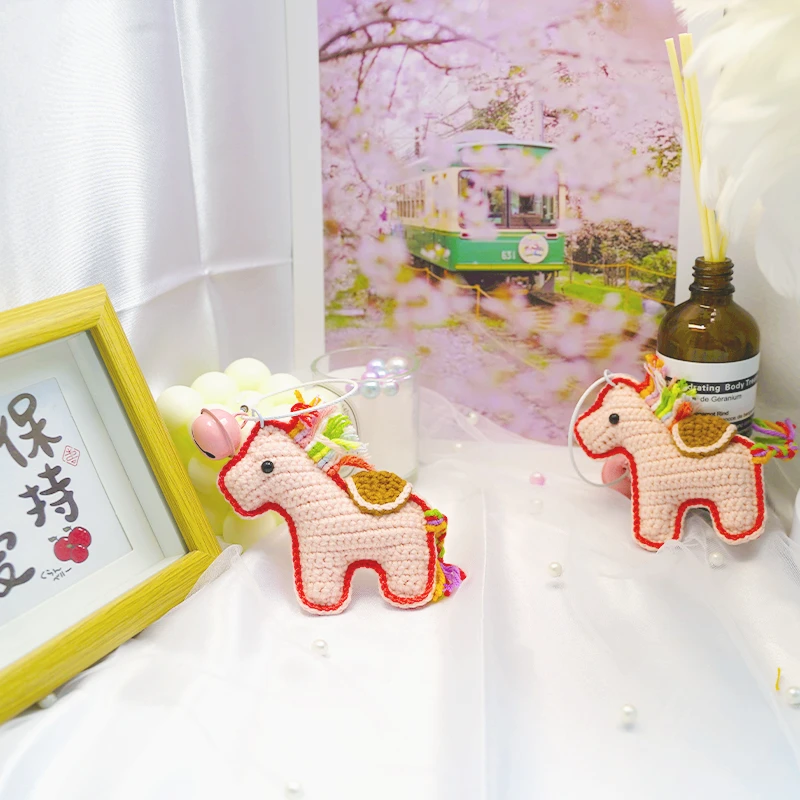 彩虹小马挂件手工DIY百搭时尚创意玩偶钩织