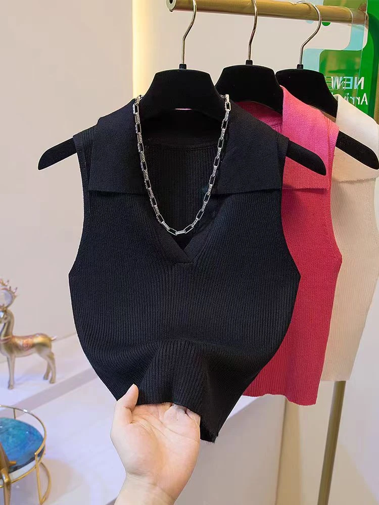 女童辣妹无袖针织背心