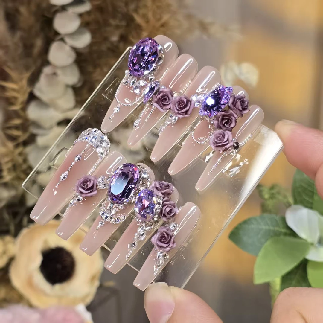 烟醺玫瑰丶(奥捷)珠宝级丶霸榜某书评测丶手工穿戴甲