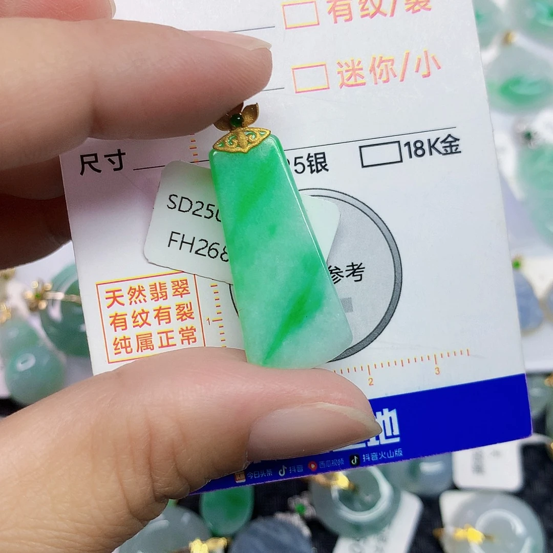 ℳ****翡翠18K金镶嵌颈饰翡翠