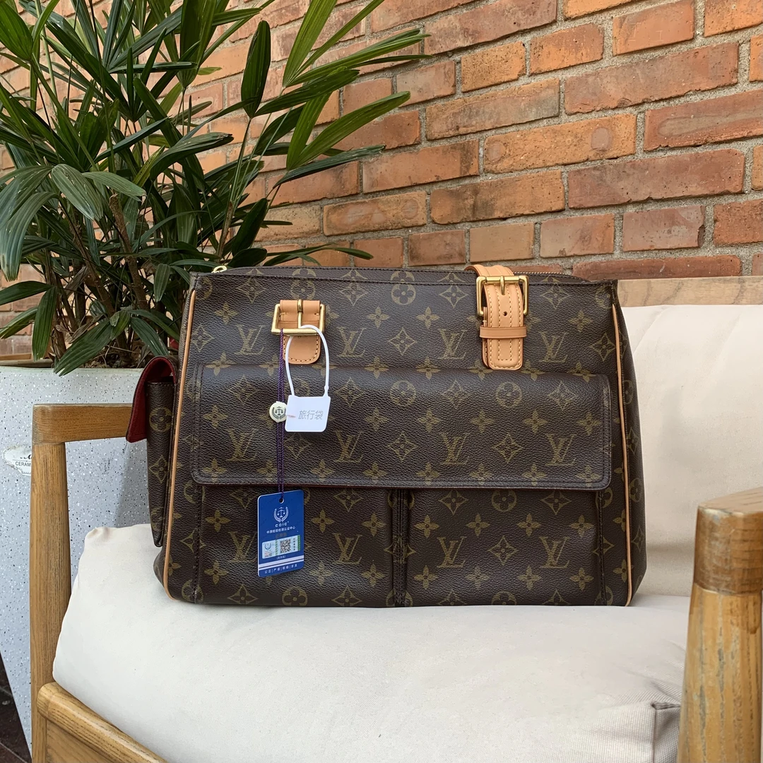 修复品 LouisVuitton/路易威登LV经典老花中古骆驼包