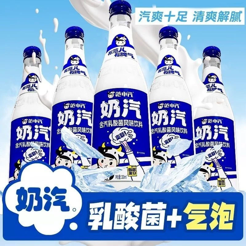 5瓶范小汽奶汽含汽风味乳酸菌饮料碳酸饮料饮品酸甜口味330ml