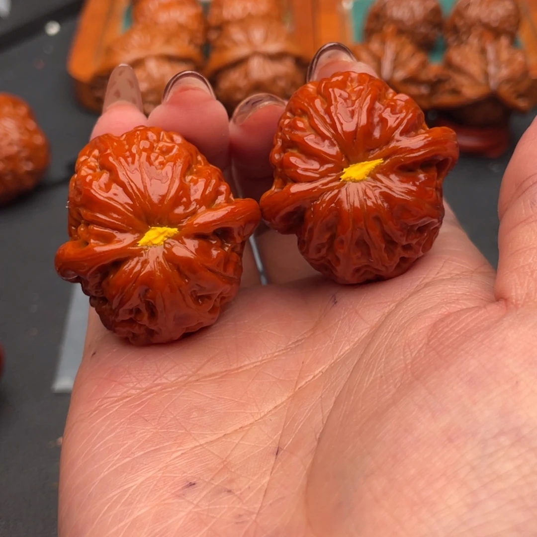 @***长把件文玩核桃元宝