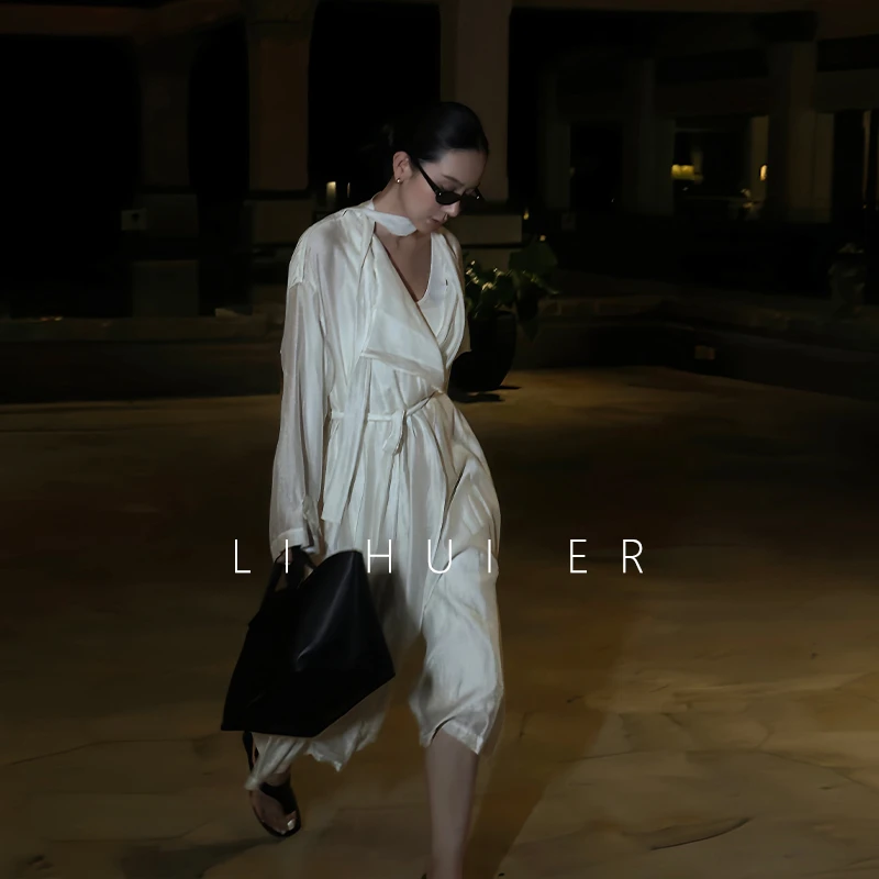 LiHuiEr李慧儿【巴赫大提琴曲】新款高级时尚百搭潮流感风衣LL02521