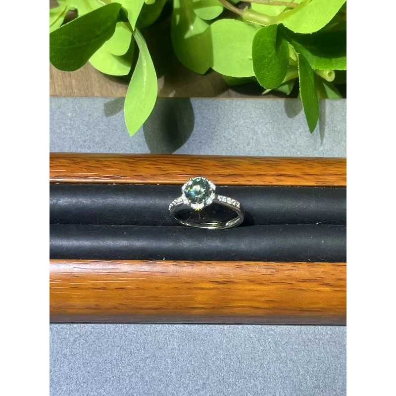 a3299白托绿六爪开口戒指多样性发货
