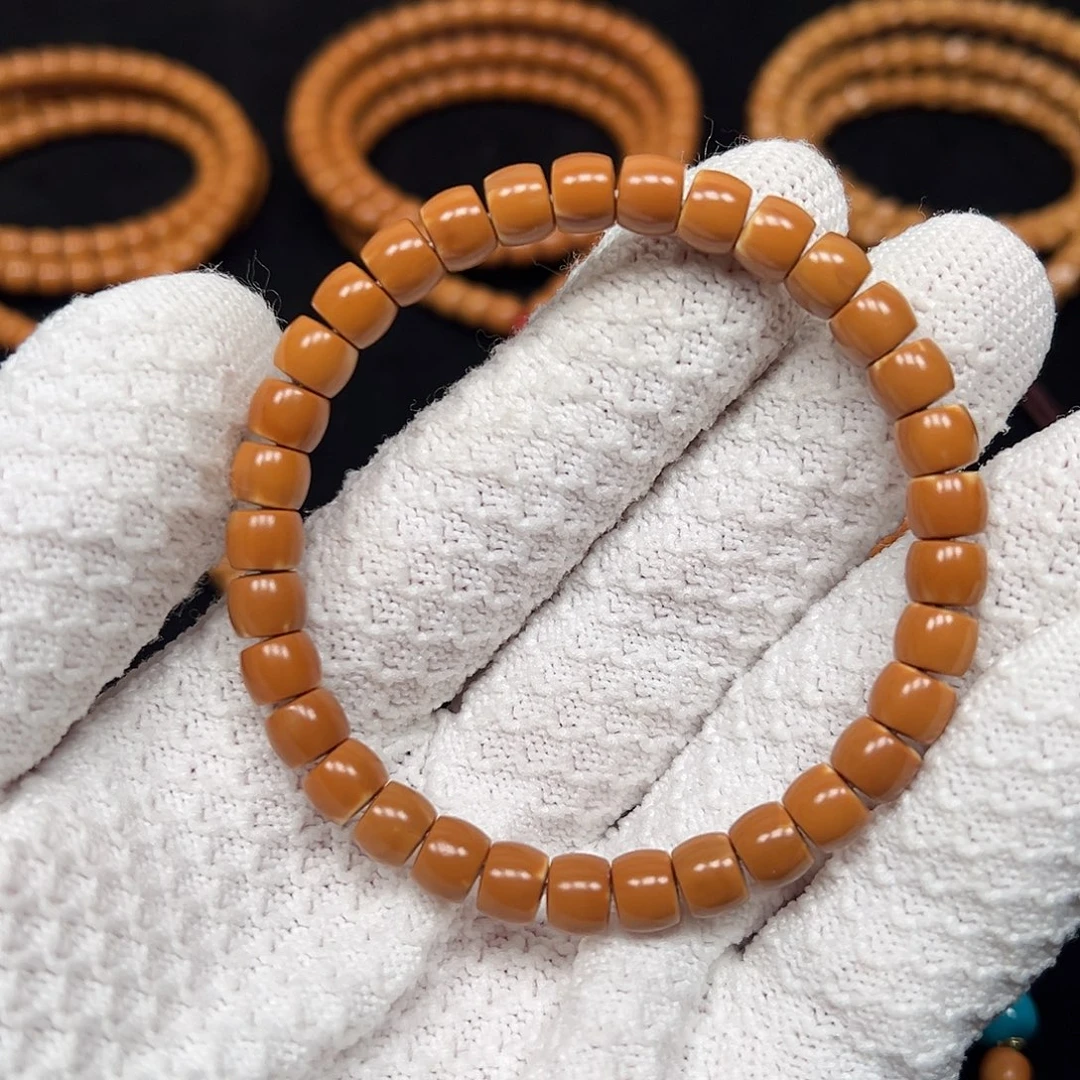 橄榄核手串/手链橄榄核尖老挝直切单圈7.2