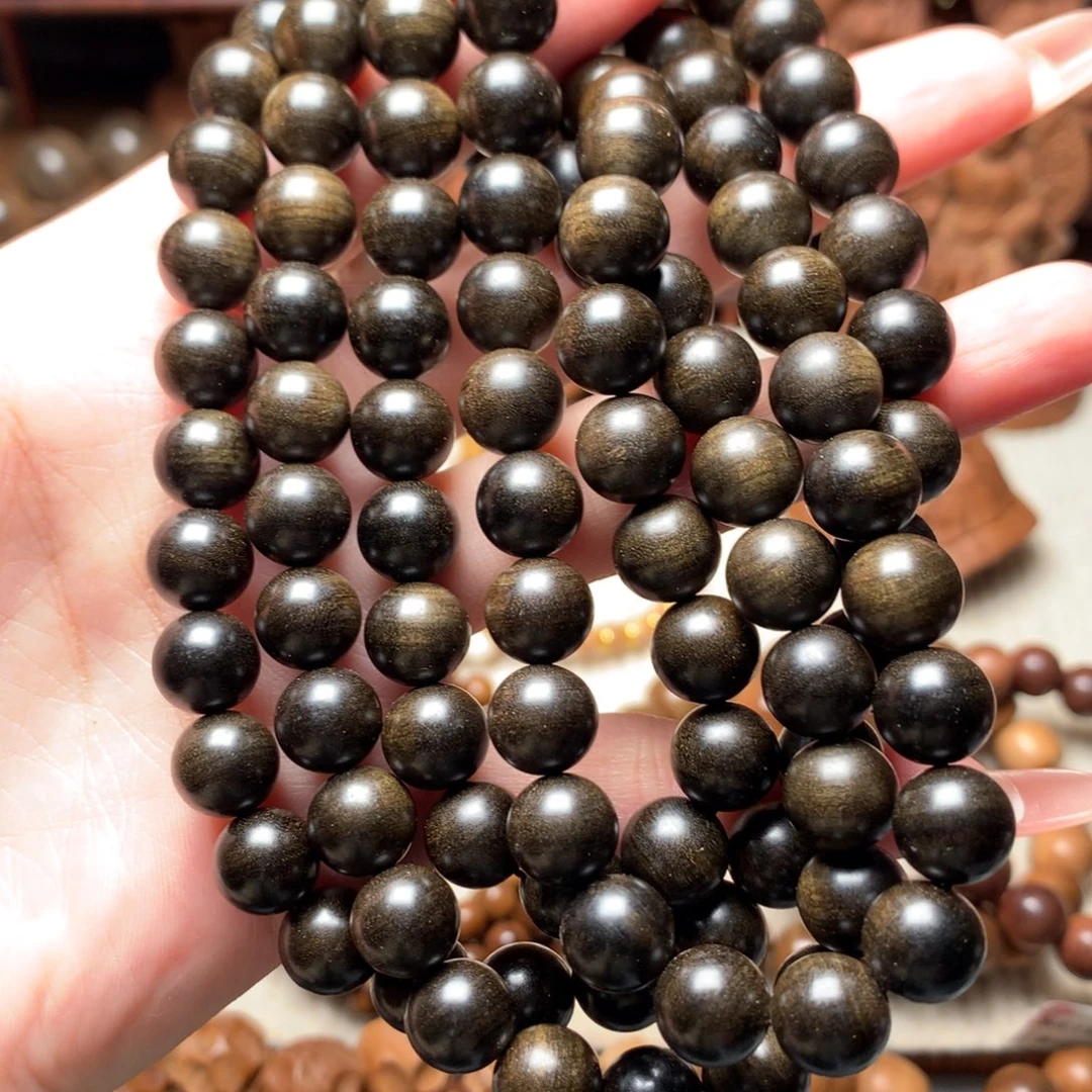 手串/手链檀香木老山檀香1.0阴沉黑肉沉水