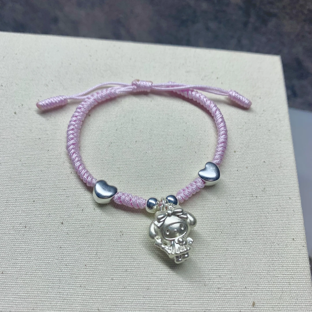 足银手链 编绳珠宝muji风失序混搭风城市游牧风薄雾少女风编织