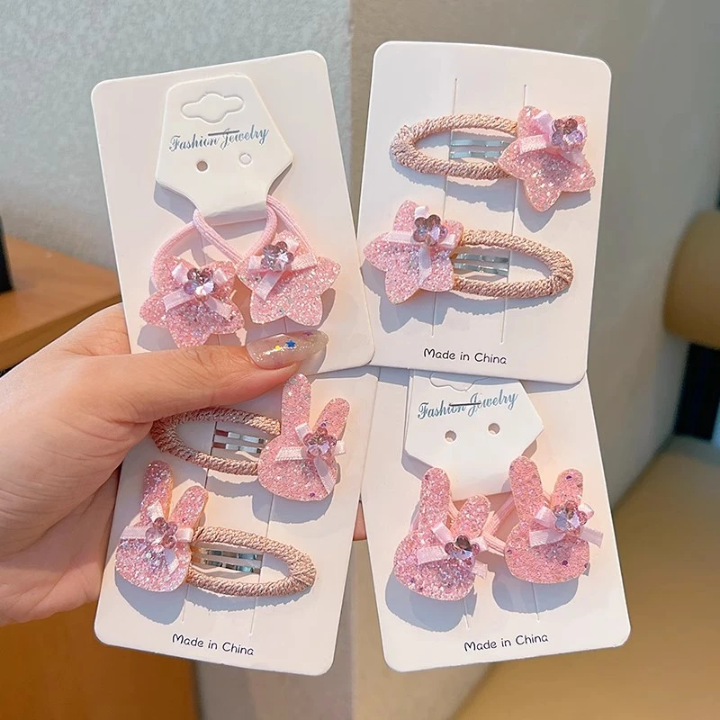 2025新款小兔子发饰儿童可爱发夹头饰女童星星bb夹女宝宝刘海发卡