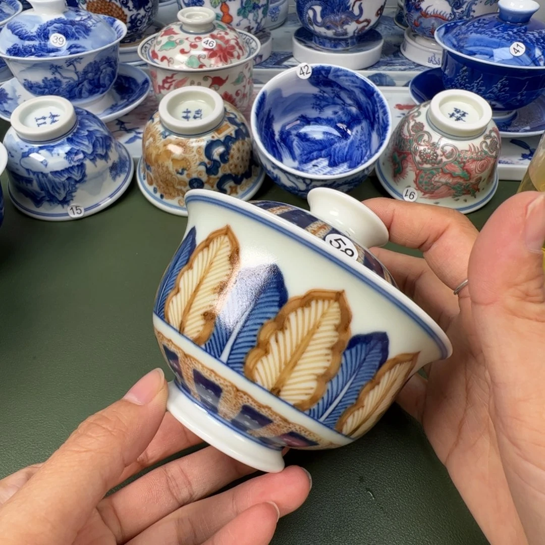 陶瓷景德镇纯手工纯手绘茶具木木58