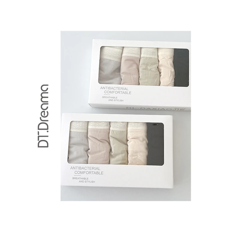 盒装中腰无痕弹力亲肤休闲舒适包臀女士三角短裤女生柔软高腰透气